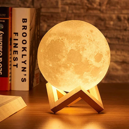 LED Galaxy Moon Lamp โ Night Light for Kids, Bedroom Dรฉcor & Birthday Gifts