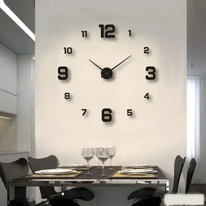 Modern DIY Frameless Wall Clock – Silent & Stylish Home Décor