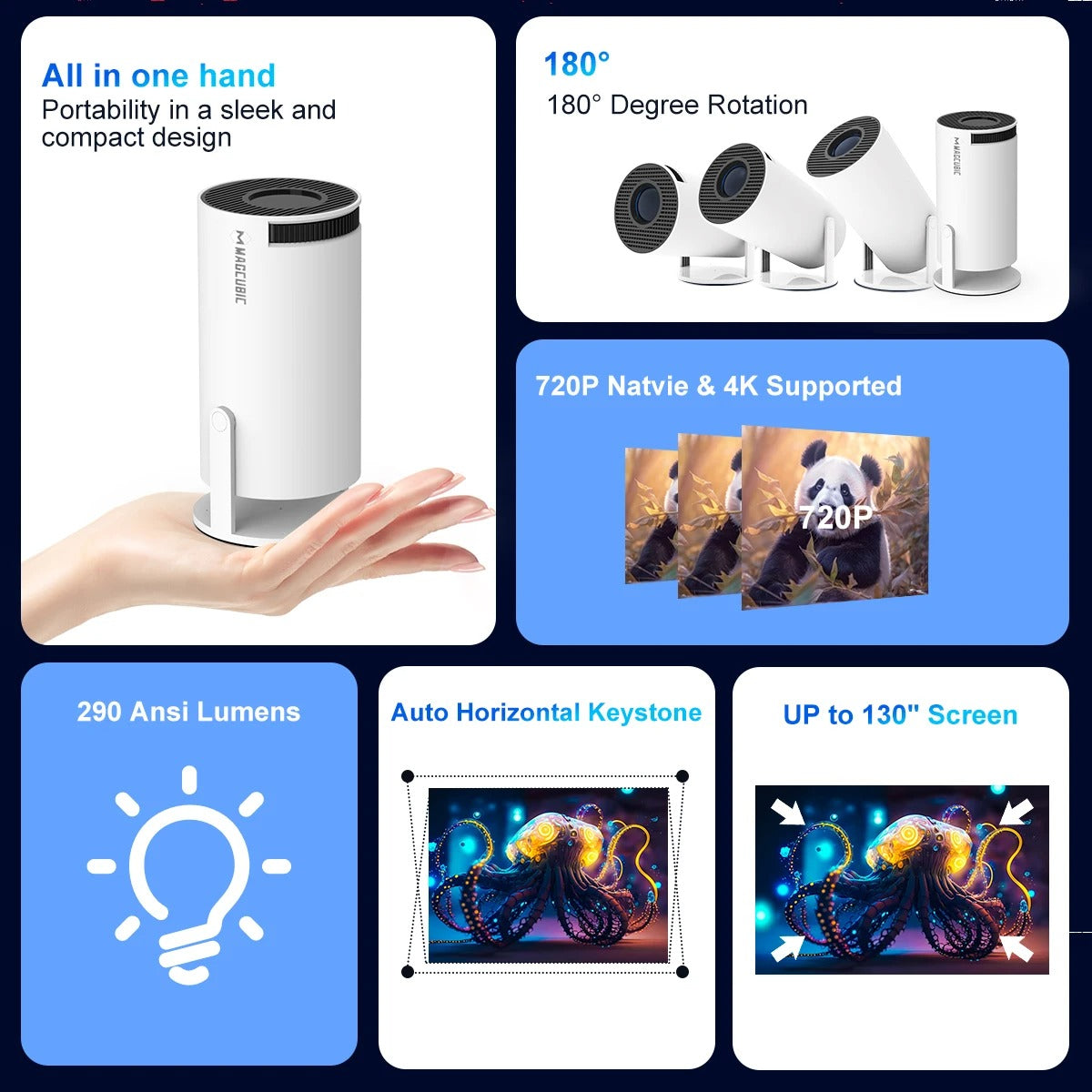 Magcubic HY300 Pro 4K – Smart Home & Outdoor Projector