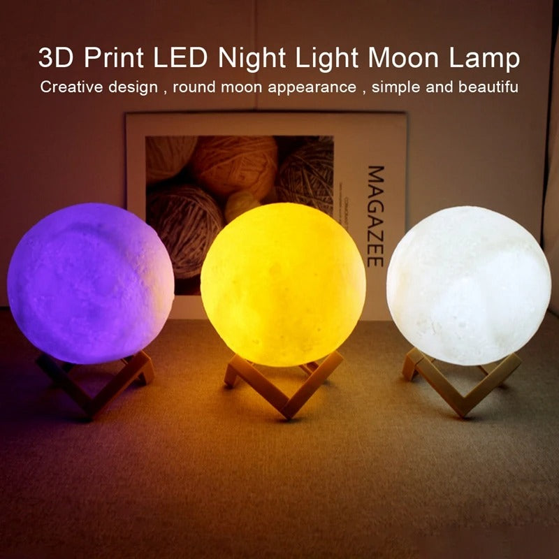 LED Galaxy Moon Lamp – Night Light for Kids, Bedroom Décor & Birthday Gifts