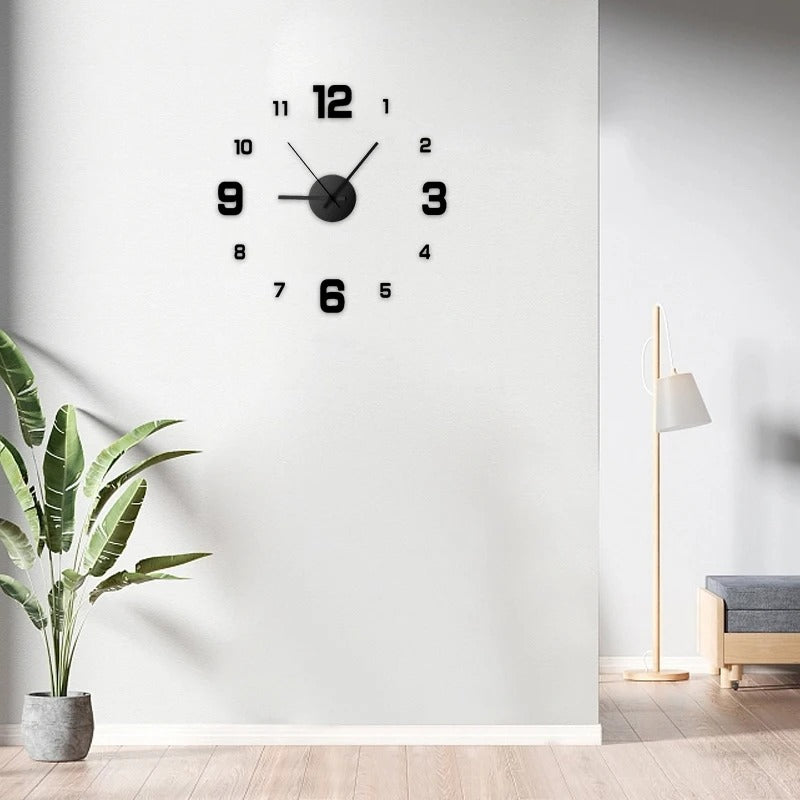 Modern DIY Frameless Wall Clock – Silent & Stylish Home Décor