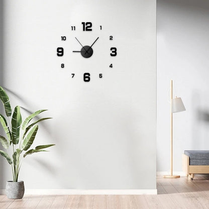 Modern DIY Frameless Wall Clock – Silent & Stylish Home Décor
