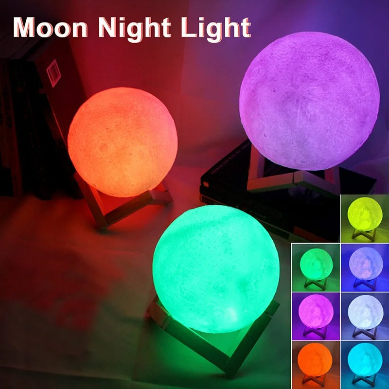 LED Galaxy Moon Lamp – Night Light for Kids, Bedroom Décor & Birthday Gifts