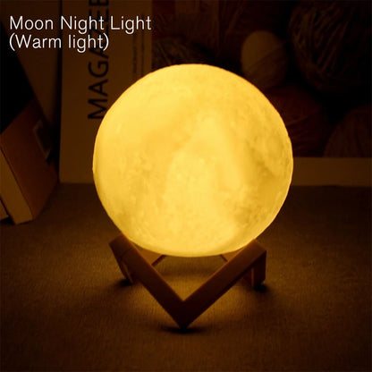 LED Galaxy Moon Lamp – Night Light for Kids, Bedroom Décor & Birthday Gifts