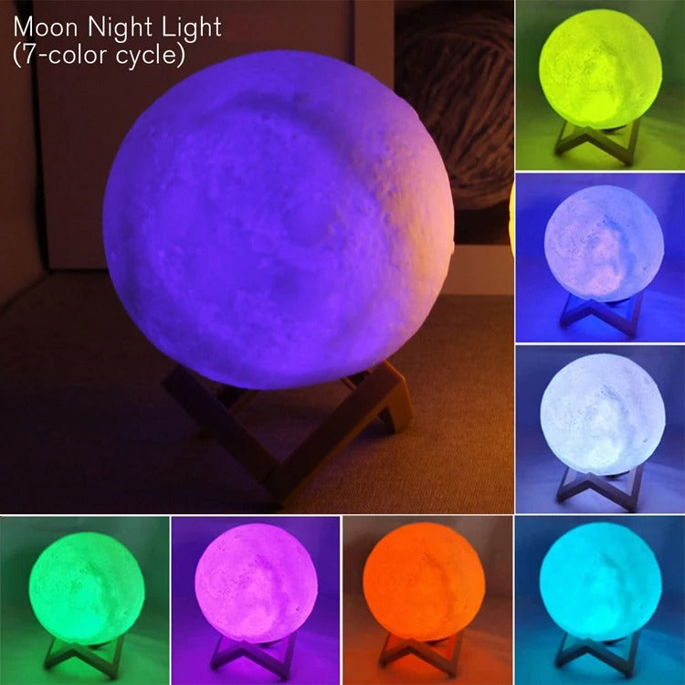 LED Galaxy Moon Lamp – Night Light for Kids, Bedroom Décor & Birthday Gifts
